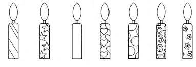 Free, printable coloring pages for adults that are not only fun but extremely relaxing. Birthday Candle Coloring Pages Netart Birthday Candles Colorful Candles Coloring Pages