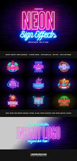 Neon Sign Effects Indieground Design Neon Signs Neon Retro Logos