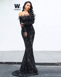Loncani Off Shoulder Sequin Long Dress Maxi Robes Robe Robe De Soiree