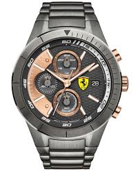 Ferrari watches represent the power and beauty of the cars that have made racing history. Scuderia Ferrari Men S Chronograph Redrev Evo Gunmetal Ion Plated Stainless Steel Bracelet Watch Mens Watches Stainless Steel Watches For Men Mens Chronograph
