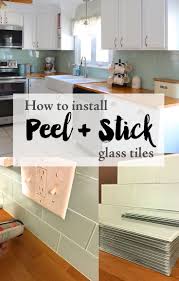 Installing Peel And Stick Glass Tiles Weekend Craft In 2020 Diy Kitchen Renovation Glass Tiles Kitchen Home Remodeling
