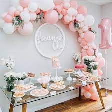 Diy Balloon Arch Kit White Pink Arch Bachelorette Decor Wedding Balloon Garland Bab Cute Baby Shower Ideas Trendy Baby Shower Ideas Balloon Garland