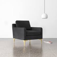 Splash some vibrant color onto your contemporary décor with the. Modern Contemporary Burnt Orange Velvet Chair Allmodern