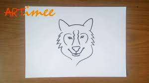 With a free hand, roughly make the eyes, jaws, and the neck part as shown. Let S Drawing A Wolf Face Simple Easy Youtube