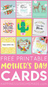 Cut out each of the pieces of the template. Free Printable Mother S Day Cards Happiness Is Homemade