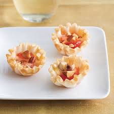 Place one square on top of a second square, alternating corner points; 34 Best Phyllo Cup Recipes Fillo Shell Appetizers Desserts Ideas Recipes Appetizers Phyllo Cups