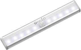 Oxyled Motion Sensor Closet Lights Cordless Under Cabinet Lightening Wireless Stick On Anywhere Battery Operated 10 Led Night Light Bar Safe Lights For Closet Cabinet Wardrobe Stairs 1 Pack Amazon Com