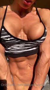 Alesyamuscledoll sexy veins showing off early in the morning during my sun  therapy watch it till
