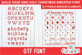 Download Ugly Christmas Sweater Font 42071 Cut Files Design Bundles