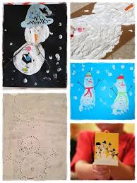 Faire une carte de vœux originales et décorée d'un bonhomme de neige. 40 Bonhommes De Neige A Fabriquer La Cour Des Petits