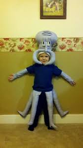 Squidward Costume Handmade With Fabric And Fiberfill Stuffing Spongebob Costume Kids Costumes Homemade Costume
