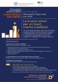 La banca d'italia influenza con la sua azione la vita quotidiana dei cittadini in molti modi, ma lo fa per lo più in maniera indiretta, attraverso gli effetti che esercita sul comportamento degli intermediari finanziari e sul funzionamento dei mercati. Confindustria Cuneo