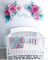 Paper flowers for nursery wall decor will turn the room of your little princess into blooming garden. Baby Girl Nursery Giant Paper Flowers Floral Nursery Decor Etsy Flower Nursery Decor Floral Nursery Decor Paper Flower Nursery