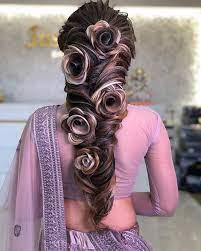 Uplift Your Glamorous Bridal Look By Opting This 3d Rose Hairstyle For Your Pre Wedding Ceremonies The Hair Styles Wedding Hair Inspiration Long Hair Styles