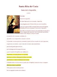 Oración a santa rita de casia. Santa Rita De Casia Oracion Comportamiento Religioso Y Experiencia
