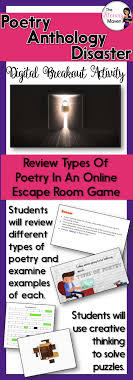 Poetry Types Digital Breakout Activity Poetry Anthology Disaster Teaching Poetry Poetry Anthology Forms Of Poetry