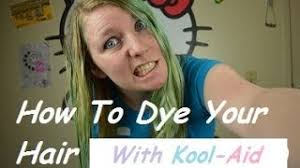 It involved an extremely messy mixture that was difficult to apply and even harder to clean up after the inevitable mess we made putting it on. How To Dye Your Hair With Kool Aid Using Conditioner Youtube
