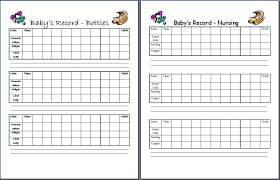 printable baby feeding chart and sleeping schedule unusual