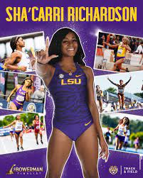 — sha'carri richardson has arrived. Sha Carri Richardson 2019 Bowerman Lsu Track Field Facebook