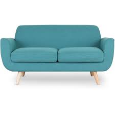 Un 3 places plus un 2 places ou de prévoir un pouf de type poire pour les. Canape Scandinave 2 Places Tissu Bleu Telia 3 Suisses