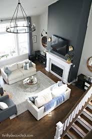 Tall Fireplace Wall Transformation With Paint Accent Walls In Living Room Living Room Remodel Home Living Room
