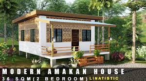 This illustration was inspired by the filipino folk song, bahay kubo. Modern Amakan House Design 6x6 Meters Pinoy Native House Philippines House Design Small House Design House Design
