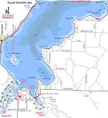 mullett lake map cheboygan county michigan fishing michigan