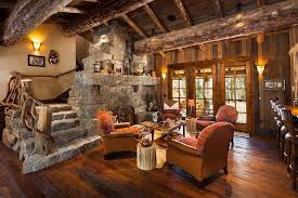 Old West Inspired Luxury Rustic Log Cabin In Big Sky Montana Idesignarch Interior Design Architecture Interior Decorating Emagazine Rustic Living Room Design Log Cabin Interior Rustic House
