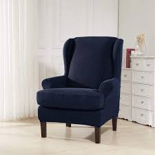 Subrtex 2 Piece Plaid Wing Back Chair Slipcover Slipcovers For Chairs Wingback Chair Slipcovers Wingback Chair