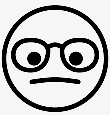 This coloring is very simple and at the same time beautiful, and great for children. Round Glasses Emoji Icon Emoji With Glasses Coloring Page Free Transparent Png Download Pngkey