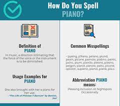 It was difficult for them because i was playing popular songs in a classical style with a classical piano technique influenced by cocktail jazz. Correct Spelling For Piano Infographic Spellchecker Net