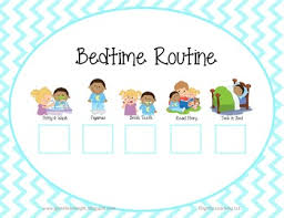 bedtime routine checklist horizontal