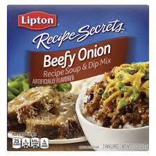 2 pounds of beef stew 1 can of cream of mushroom soup 1 packet lipton onion soup mix. Lipton Recipe Secrets Soup And Dip Mix Beefy Onion 2 2 Oz Walmart Com Walmart Com