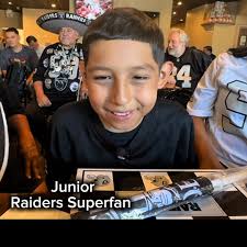 His one wish is to see the Las Vegas Raiders in person. , Thanks to a local  Raiders Superfan, 7th grade student Eduardo “Junior” Aguilar and his family  will see the Raiders vs 49ers!, Take a look why ...