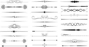 Decorative Line Divider Png Images To Bookmark Yearbook Design Decorative Lines Cool Fonts