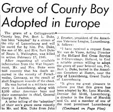 PVT Bert Lyle Duke Jr. (1923-1945)