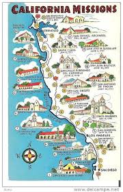Map Of California Missions Built Between 1769 And 1823 For Sale On Delcampe California Missions California Map California Missions Project