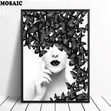White aida using dmc floss. 5d Diamond Painting Cross Stitch Kits Diy Diamond Embroidery Black White Butterfly Woman Full Square Diamond Mosaic Pattern Diamond Painting Cross Stitch Aliexpress