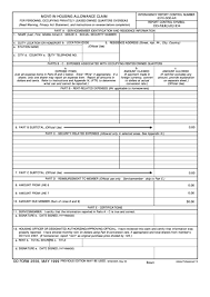 Subsidized housing is government sponsored economic assistance aimed towards alleviating. Fillable Dd Form 2556 Move In Housing Allowance Claim Printable Pdf Download
