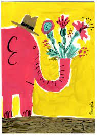 Postcard Urban Graphic Le Blog De Fred Benaglia Elephant Illustration Elephant Art Spring Pattern Illustration