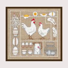 Poules Et Oeufs Br Modeles De Point De Croix Bebe Le Bonheur Des Dames Point De Croix