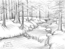 How To Draw A River Step Landscape Drawings Landscape Sketch Landscape Pencil Drawings