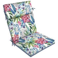 Better Homes Gardens Painterly Tropical 44 X 21 In Outdoor Dining Chair Cushion With Enviroguard Walmart Com Dining Chair Cushions Outdoor Dining Chair Cushions Floral Chair