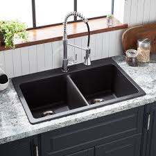 33 Totten Double Bowl Granite Composite Drop In Kitchen Sink Black Drop In Kitchen Sink Stainless Steel Kitchen Sink Undermount Tuscan Kitchen