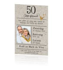 Enkele Uitnodiging 50 Jaar Getrouwd Lijn En Kraft Uitnodiging Kaarten Maken Met Foto Kaarten Maken 50 Jaar