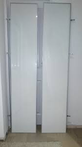 A Pair Of Ikea Morliden Glass Doors With White Panel For The Tall Billy Bookcase White Paneling Glass Door Living Furniture
