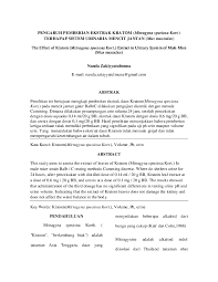 Silabus sistem urinaria s1 keperawatanfull description. Pdf Pengaruh Pemberian Ekstrak Kratom Mitragyna Speciosa Kort Terhapap Sistem Urinaria Mencit Jantan Mus Musculus Nanda Zakiyyatulmuna Academia Edu