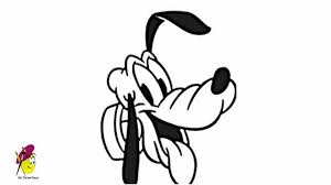 Draw pluto by following this drawing lesson. Face Of Pluto How To Draw Pluto The Dog From Disneyland Youtube