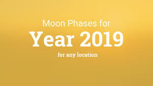 Moon Phases 2019 Lunar Calendar