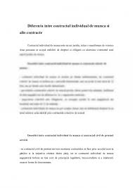 Referat contract individual de munca. Referat Diferenta Intre Contractul Individual De Munca Si Alte Contracte 181043 Graduo